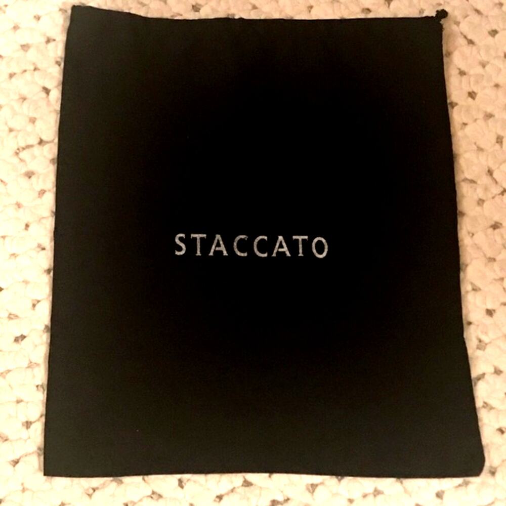 STACCATO Black Medium Purse clutch wallet dust Bag New Sleeper shoes - Picture 4 of 4